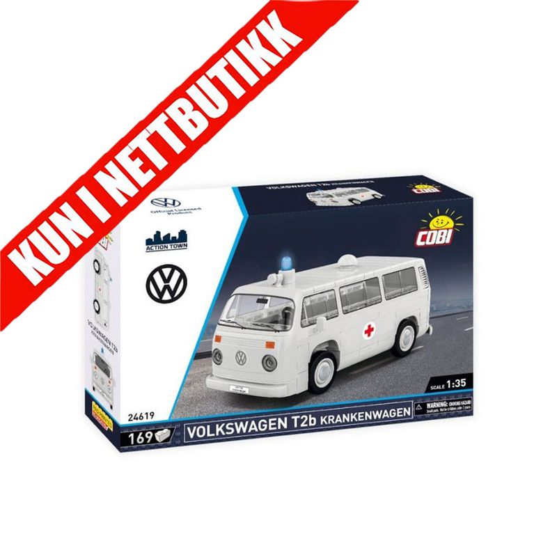 COBI Byggesett – Action Town VW- 24619 -169 Deler – Volkswagen T2b Krankenwagen