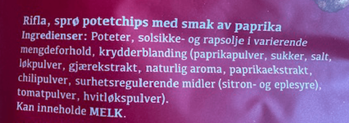 Familiepose Rifla Paprika 