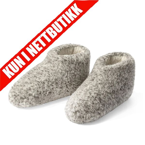 Hovedbilde Ulltøfler (Lav Modell) - Gråmelert