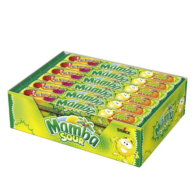 Hovedbilde Mamba Sour Fruktkarameller (Kartong 24 x 106g)