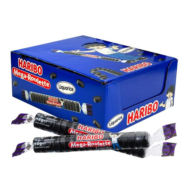 Mega-Roulette Liquorice (Kartong 40 x 45g)