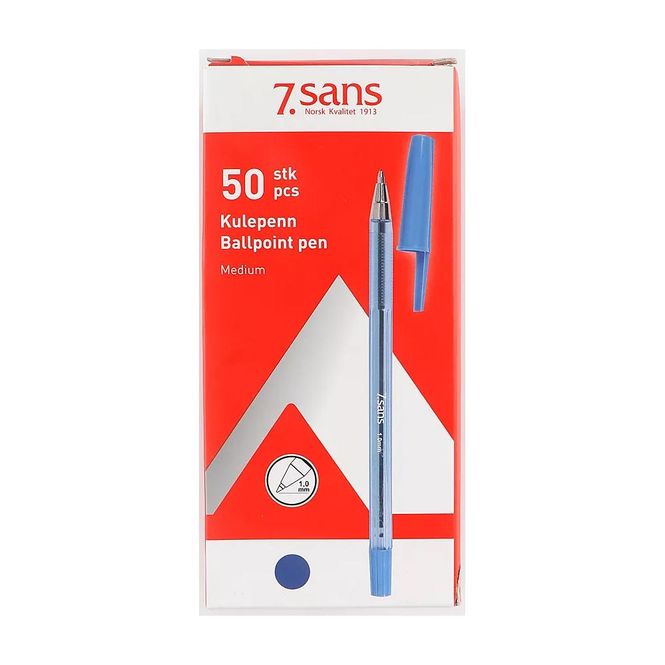 Hovedbilde Ballpoint Kulepenn - Blå Medium (Kartong 50 stk)