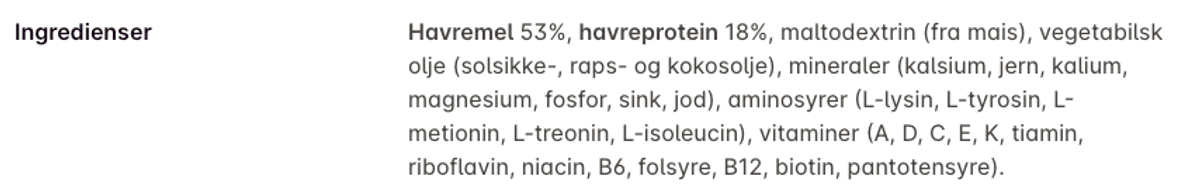 Enago Melkefri Havregrøt