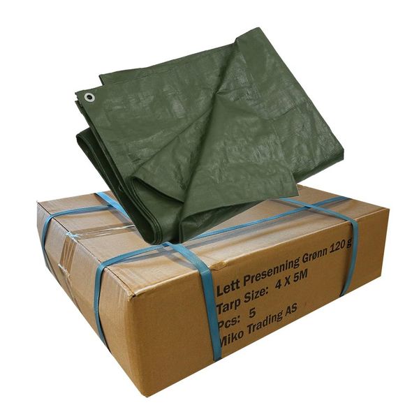 Presenning 4x5m (Kartong 5 stk)