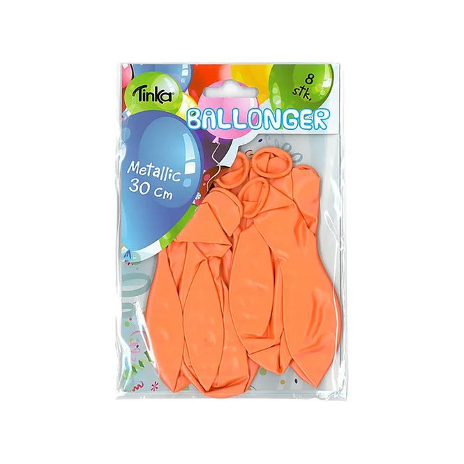 Hovedbilde Ballonger 8pk - 30cm - Metallic Fersken
